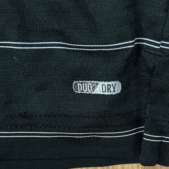 Champion Black Polo with Gray Stripes - Picture 3 of 4